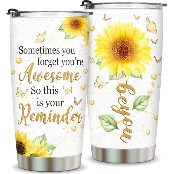 Sometimes You Forget You''re Awesome-Gifts for Coworker,Boss,Mom,Wife,her-Thank You Gifts-Friendship Thanksgiving Day Birthday Gift for Woman Man-Stainless Steel Insulated Mug Tumbler-Women Gifts 20oz