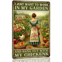 Sometimes You Just Gotta Say Cluck It and Walk Away Metal Tin Sign Funny Retro Chicken Coop Accessories Farmhouse Home Kitchen Wall Art Decor 8x12 Inch Room
