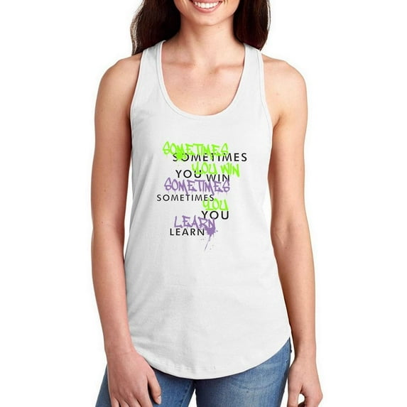 Sometimes You Win Banner Racerback Tank Women -Image by Shutterstock, Female XX-Large