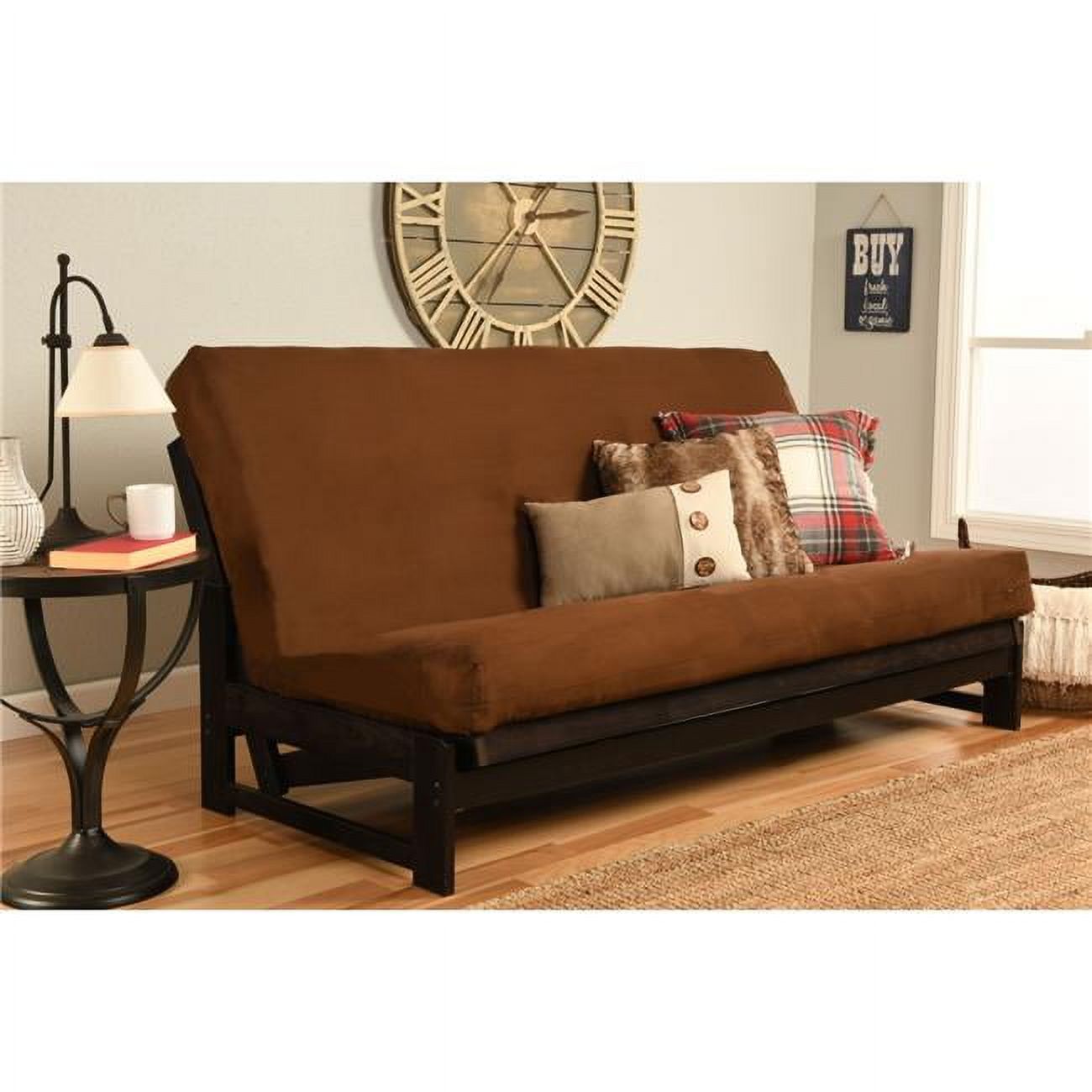 Somette Queensize Futon Cover Queen Suede Chocolate