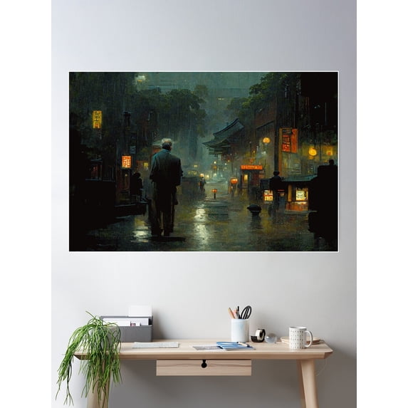 Somewhere Artificial 001 Poster Wall Art, Modern Wall Decor For Living Room Bedroom, 12x18 UNFRAMED