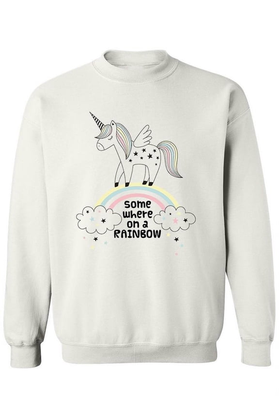 Somewhere On A Rainbow Design Sweatshirt Women -Image by Shutterstock, Female 4X-Large