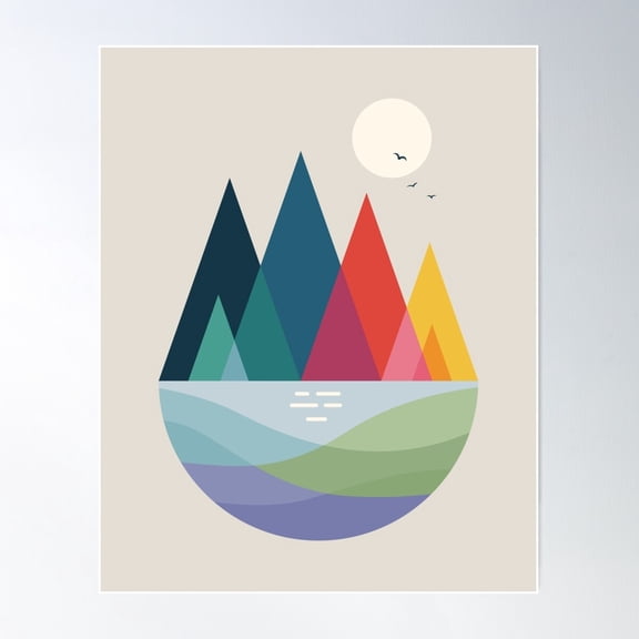 Somewhere Poster Wall Art, Modern Wall Decor For Living Room Bedroom, 8x12 UNFRAMED