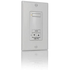 Somfy Decoflex Wirefree RTS Wall Switch, 1 Channel, White (1810897)