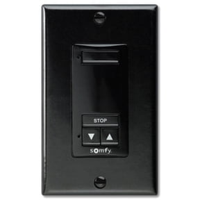 Somfy RTS Wirefree Decoflex Wireless Wall Switch, 1 Channel, Black (1810899)