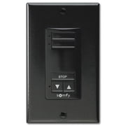 Somfy RTS Wirefree Decoflex Wireless Wall Switch, 2 Channel, Black 1811067