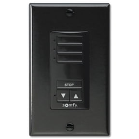 Somfy RTS Wirefree Decoflex Wireless Wall Switch, 3 Channel, Black (1811070)