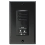 Somfy RTS Wirefree Decoflex Wireless Wall Switch, 3 Channel, Black 1811070