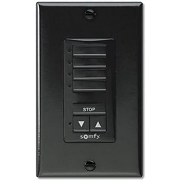 Somfy RTS Wirefree Decoflex Wireless Wall Switch, 4 Channel, Black (1811073)