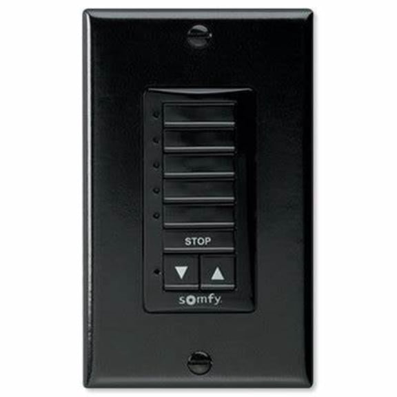 Somfy RTS Wirefree Decoflex Wireless Wall Switch, 5 Channel, Black (1810830)