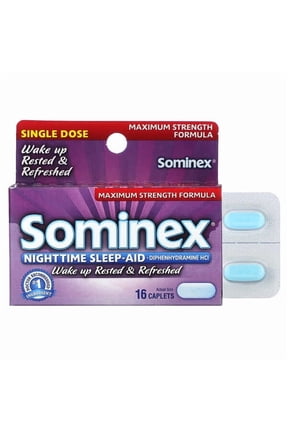 Nighttime Sleep-Aid Tablets, Maximum Strength Formula, Single Dose, Assorted, 16 Count