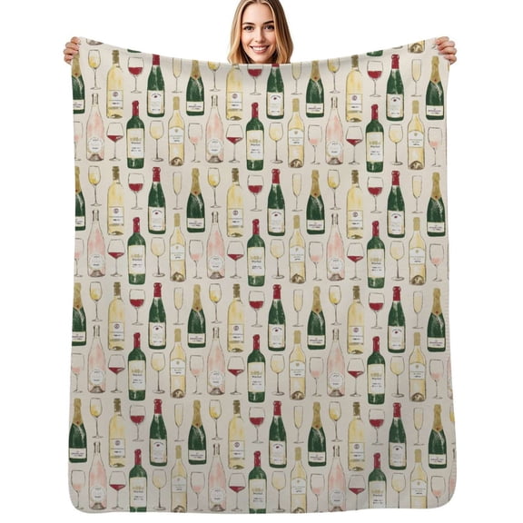 Sommelier Flannel Blankets Soft Warm Throw Blanket Autumn Camping Bedroom Aesthetic Bedspread