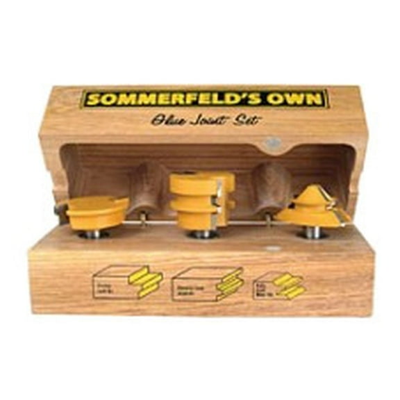 Sommerfeld 03006 3 piece Glue Joint Making Woodworking Router bit Set when you need quick super-strong joints for strength in critical projects