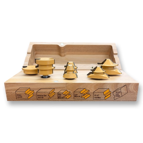 Sommerfeld 6-Pc Jointmaking Router Bit Woodworking Tool Set