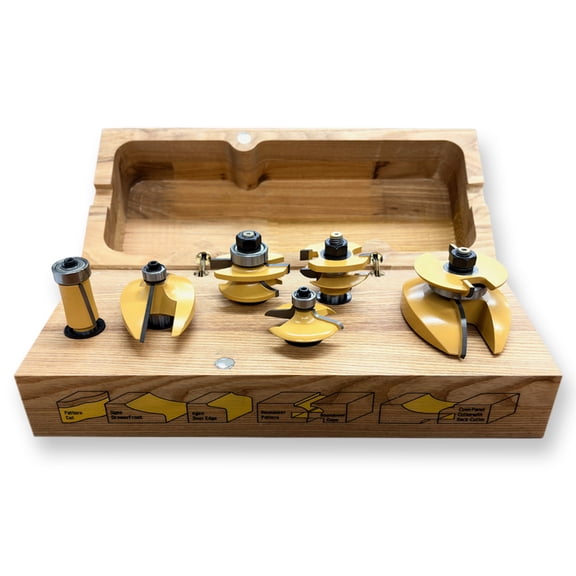 Sommerfeld 6-Pc Roundover Cabinet Making Router Bit Woodworking Tool Set