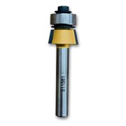 Sommerfeld Chamfer Router Bit Tool w/Bearing 15*CA,5/8CD,1/4CL,2-1/8OL,1/4SH