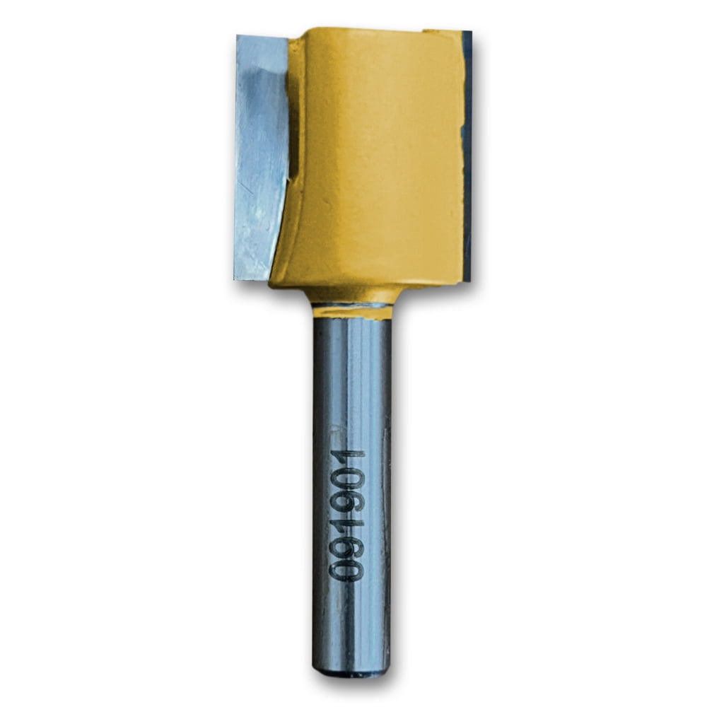 Yakamoz 2-Piece 1/4-Inch Shank Straight Router Bit Set – Double Flute With 2" & 3" Cutting Heights, 3/8" Cutting Diameter, C3 Micro-Grain Carbide For Wood, MDF, And Plywood