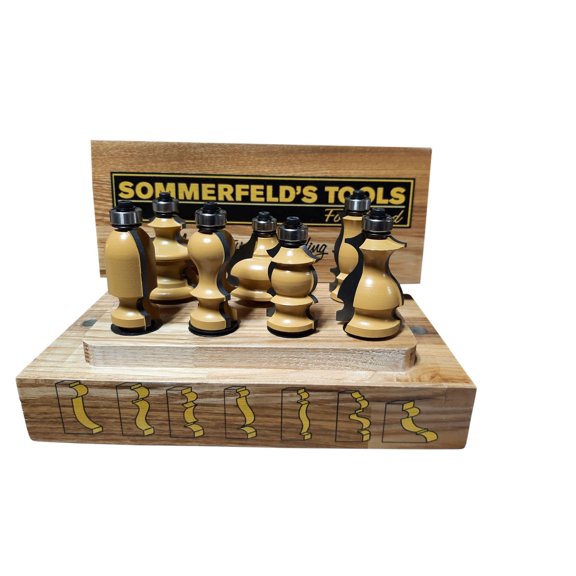 Sommerfeld Tools 7 piece Architectural Molding Set 1/2-Inch Shank For Beautiful Moldings on your Woodworking Projects