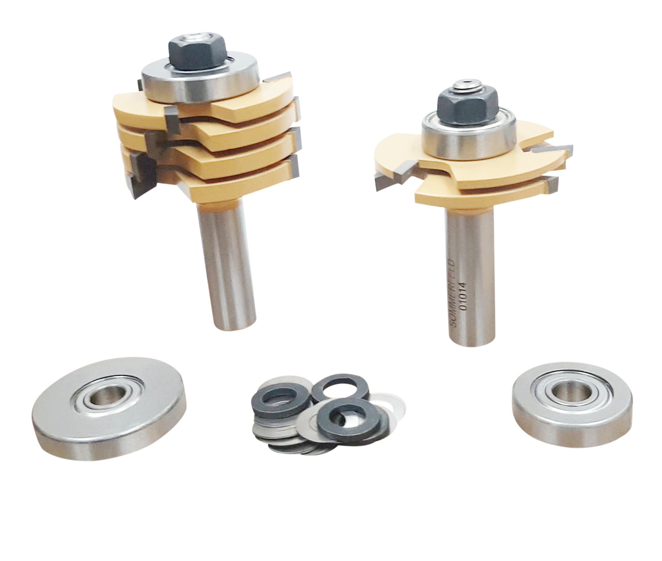Sommerfeld's 12 Piece 3 wing Slot Cutting Router Bit Set for ...