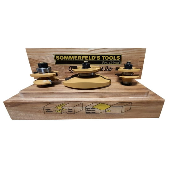 Sommerfeld's 3 Piece Ogee Raised Panel Door Set 1/2-Inch Shank For Cabinet Doors