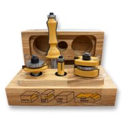 Sommerfeld 4-Pc Tongue & Groove Cabinetmaking Pro Router Bit Woodworking Tool Set