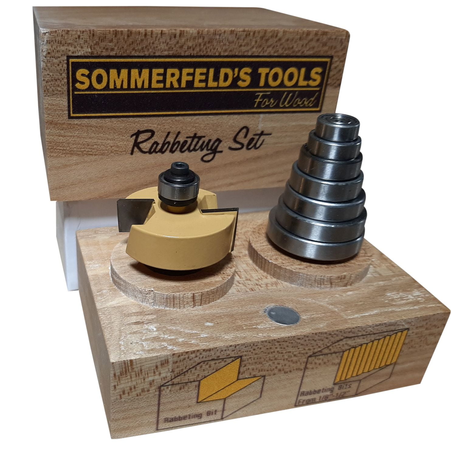 Sommerfeld tools 01013 Seven Piece Adjustable Depth Rabbiting Set for