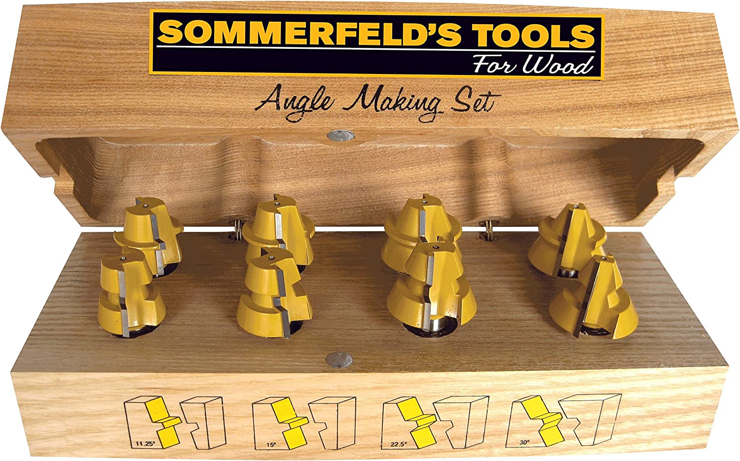 Sommerfelds 8 Piece Angle Making Router Bit Set, 1/2-Inch Shank ...