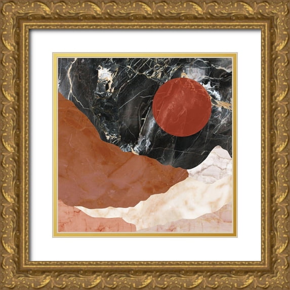 Sommers, Mindy 20x20 Gold Ornate Wood Framed with Double Matting Museum Art Print Titled - Marble Desert