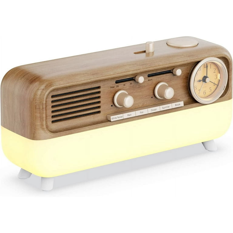 Somnus S1 Vintage Sleep Sound Machine Sunrise Wake Up Alarm Clock Natural White Noise Sounds Sunrise Simulation Wake up Light Bedside Night