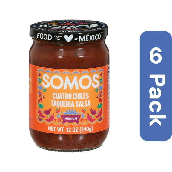 Somos Cuatro Chiles Salsa Medium 12 oz (Pack Of 6)