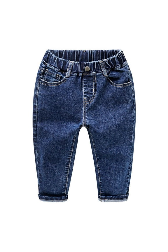 Clearance Girls denim stylish high waist elastic slim fit skinny leggings