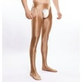 thumbnail image 1 of Somuwie Men Sexy Solid Silky Four Hollowed Out Open Rompers Leggings Underwear, 1 of 5
