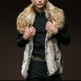 thumbnail image 1 of Somuwie Clearance Winter Men's Faux Fur Vest Warm Fashion Fur Vest Top Coat, 1 of 7