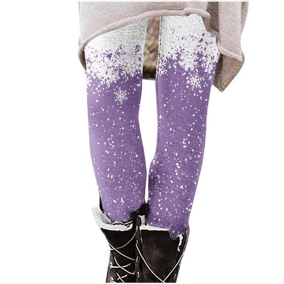 Somuwie Clearance Women's Christmas Printed Casual Stretch Pants Leggings Hip Lifting Yoga Pants