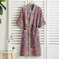 thumbnail image 1 of Somuwie Clearance Women's Double-layer Gauze Bathrobe Spring And Summer Thin Sleepwear Nightgown Couple's Home Clothes, 1 of 3