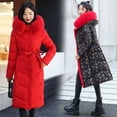 thumbnail image 1 of Somuwie Clearance Women's mid-length long-sleeved hooded casual warm cotton coat, 1 of 7