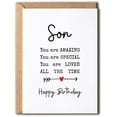 thumbnail image 1 of Son Birthday Card Poem Card For Son - You Are Amazing - Birthday Card For Son - Card For Son - Birthday Card Son$$Office, 1 of 8