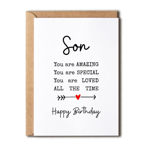 Son Birthday Card Poem Card For Son You Are Amazing Birthday Card For Son Card For Son