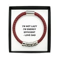 thumbnail image 1 of Son Birthday Gift from Dad Im Not Lazy Im Energy Efficient Son Bracelet for Birthday, 1 of 11