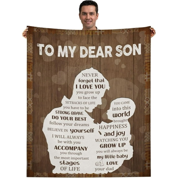 Son Blanket,Son Gifts, to My Son Blanket from dad, Gifts for Son, Birthday Gifts for Son Throw Blanket in, Christmas, Holiday, Thanksgiving Gifts #Dad to Son