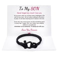 thumbnail image 1 of To My Son Bracelet From Mom Son Bracelet Stainless Steel Inspirational Wristband Handmade Mens Bracelet Gift from Mother Dad, Thanksgiving Christmas Gift to Son, 1 of 5