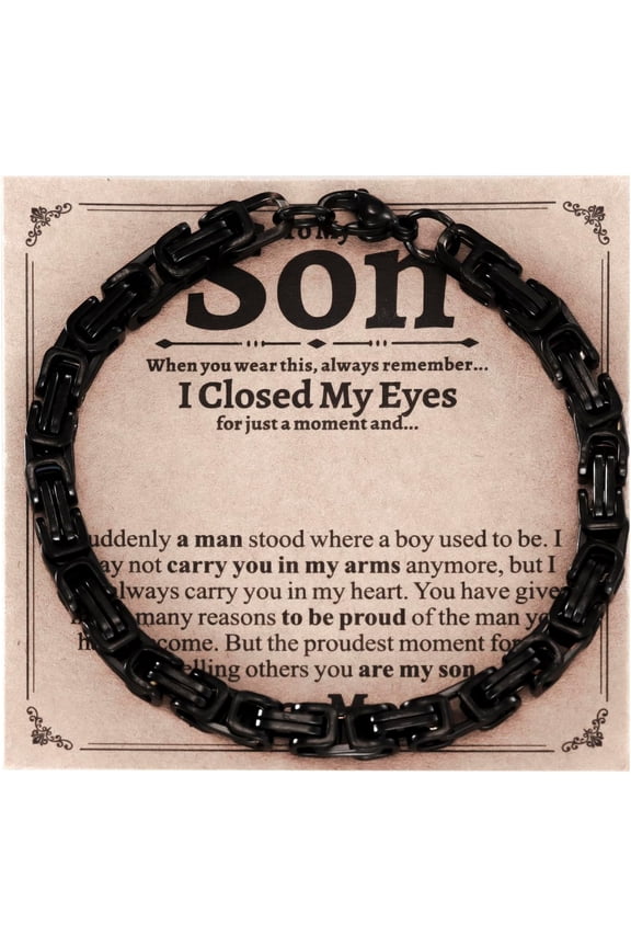 Son Bracelet from Mom to Sons I Closed My Eyes Mother to My Sons Birthday Jewelry I Love You Son Bracelet