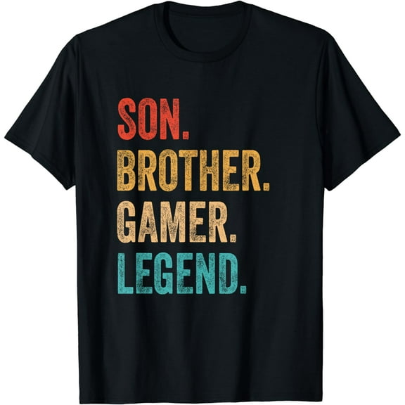 Son Brother Gamer Legend Gaming Gifts For Teenage Boys Kids T-Shirt