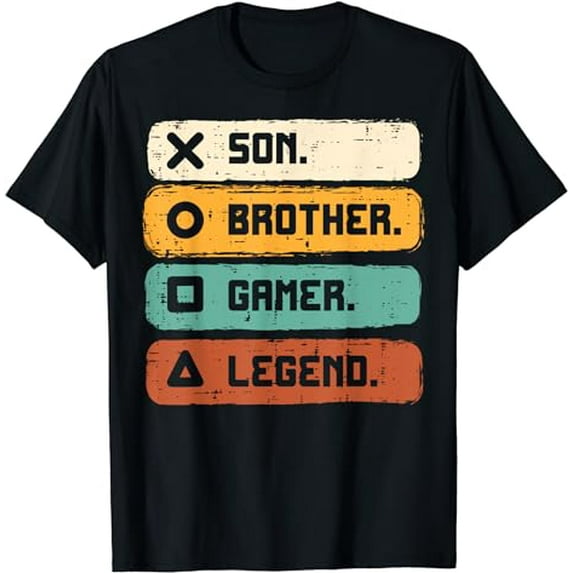 Son Brother Video Gamer Legend Gaming Men Boys Kids Teens T-Shirt