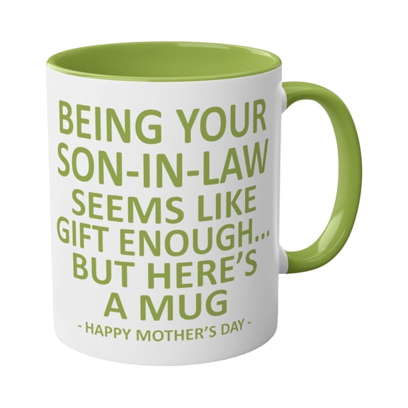 Son Coffee Mug 11oz, Creative Water Cup, Portable And Convenient, Mother's Day Gift, Present For Mother, Ceramic Mug Light Green