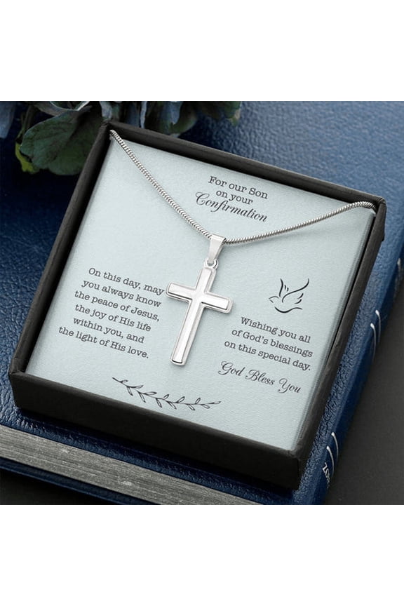 Son Confirmation from Parents, Cross for Son Confirmation, Multi Cross Necklace
