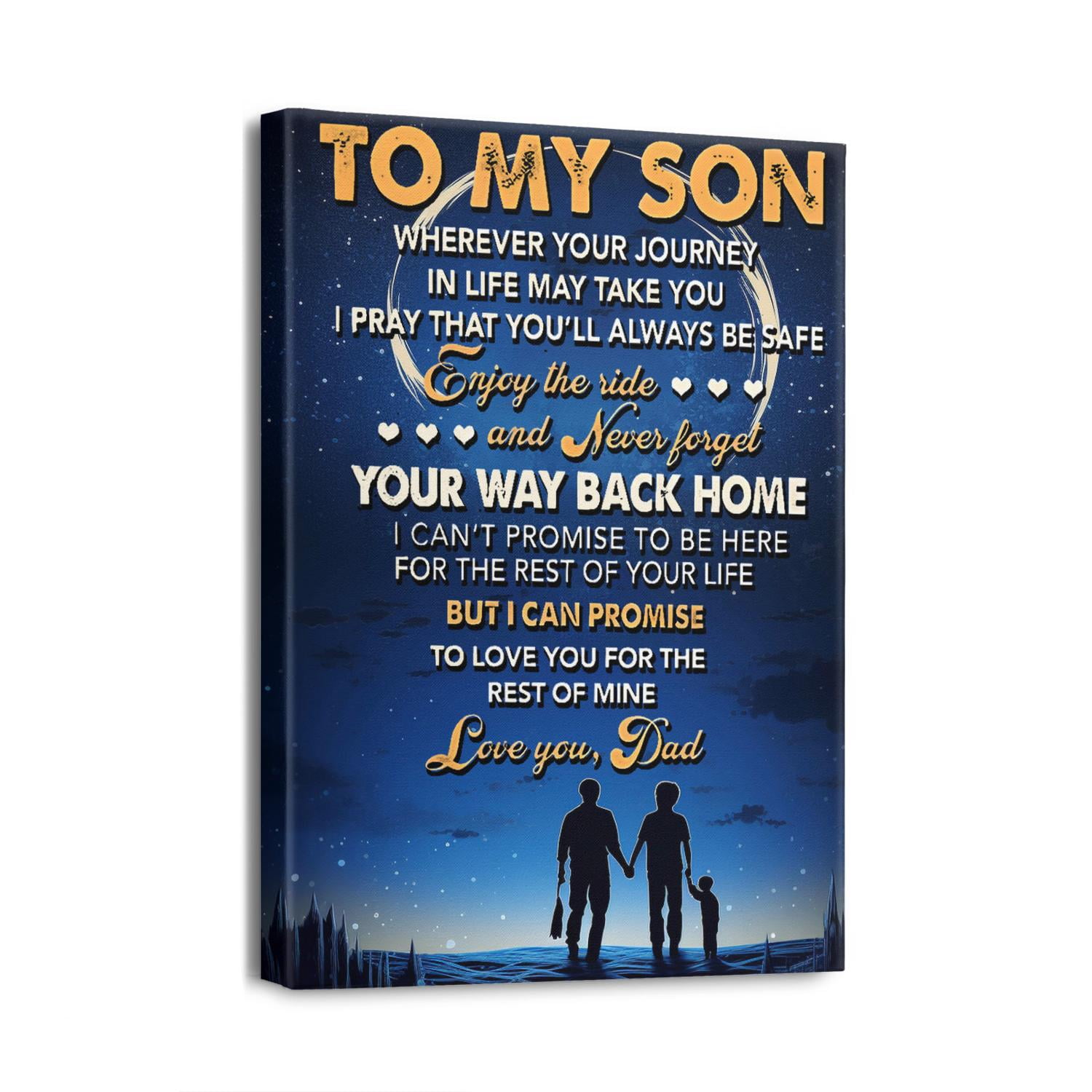 To My Son Decor Wall Art Father and Son Poster To Love You For The Rest ...
