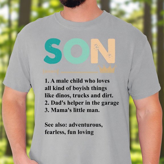 Son Definition Shirt Boyish Things Tee Family Humor Style T