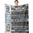 thumbnail image 1 of to My Son Gift, Son Gifts from Mom/Dad, Son Gifts, College Graduation Gifts for a Son, Gifts for Son from Mom, Son Birthday Gifts, Gifts for Grown Son, Gift for Son on Wedding Day, Blanket 60X50in, 1 of 6