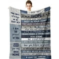 thumbnail image 1 of Son Gifts Blanket - Gifts for Son - Birthday Gifts for Son Throw Blankets 60"x 50" - Son Gifts from Mom Dad - Wedding Gifts for Grown Son - Son Birthday Gift Ideas - Son Graduation Gifts for Him, 1 of 6